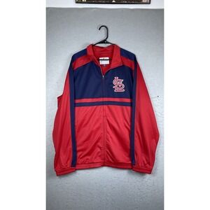 St‎ Louis Cardinals Jacket Mens XL Red Navy MLB Baseball G-III Track Zip Up